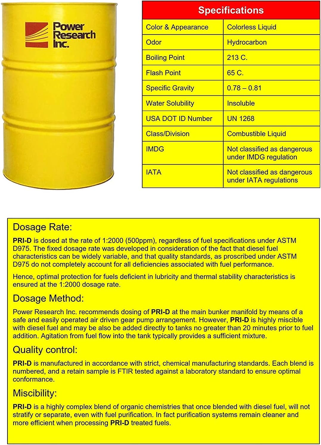 PRI-D Fuel Diesel Treatment for Lubricity & Stability Improved Performance, Maintenance, and Emissions Reductions, Maximum Lubricity Protection, Super Concentrated & Safe - 16 Oz 12 Pack