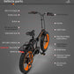 Aostirmotor Folding Electric Bike 20 inch Fat Tire , with 500W Motor, 36V 13AH Removable Lithium Battery,Ebikes for Adults（Black）