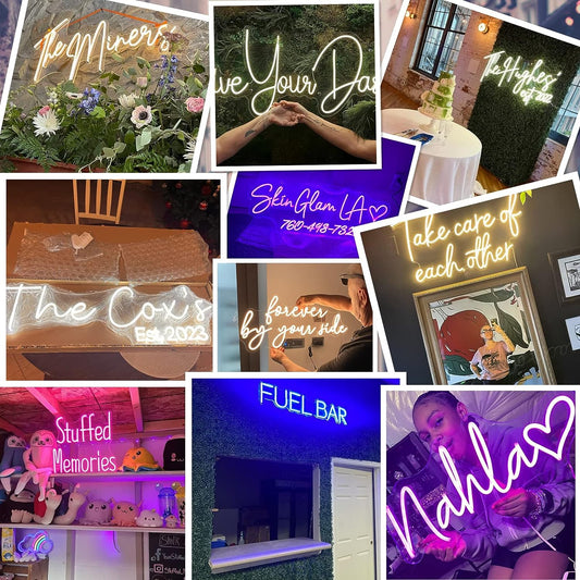 Custom Led Neon Signs for Wall Decor, Personalized Neon Lights Sign for Wedding Party Birthday Gift Name Bedroom Home Man Cave Bar Game Room