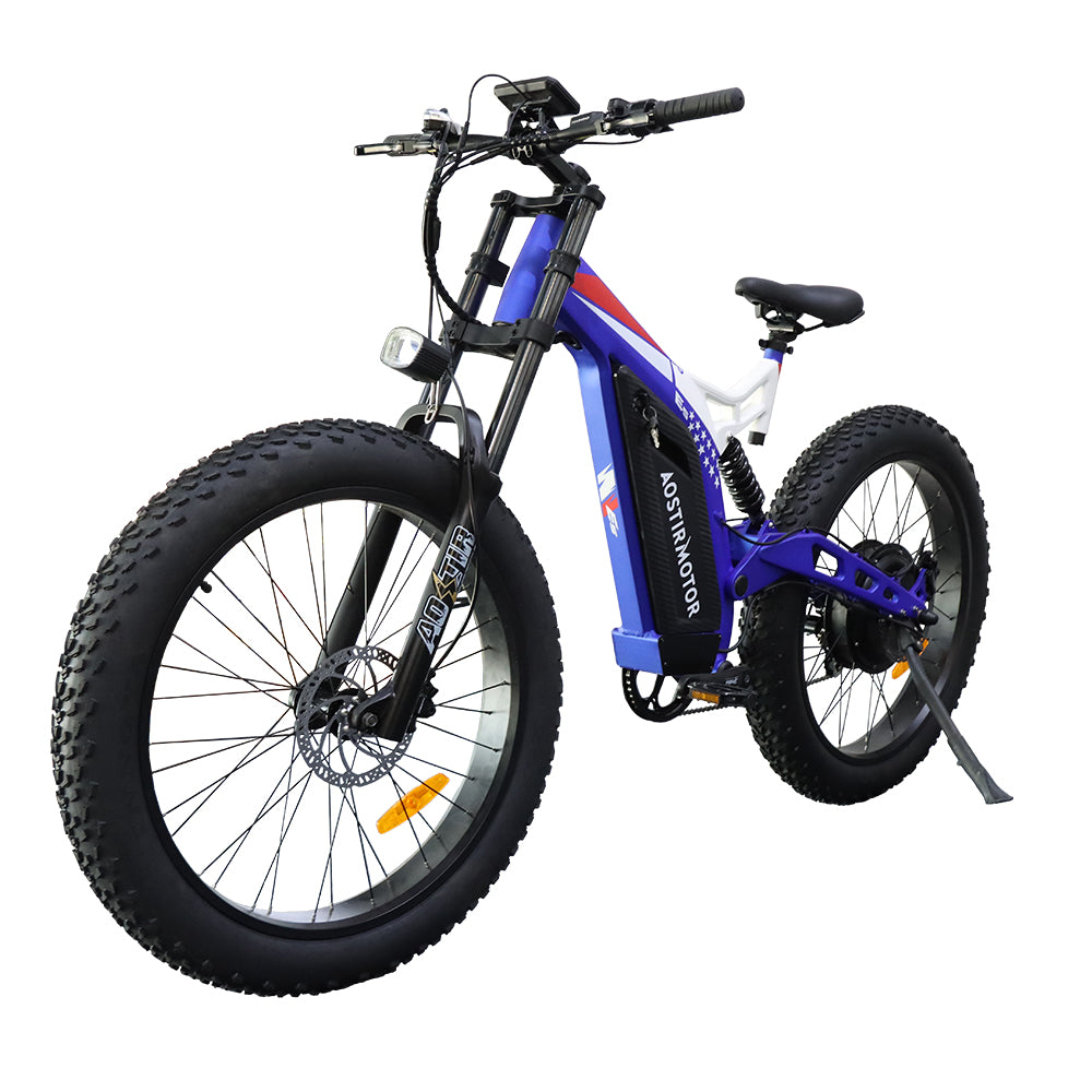 Fithood AOSTIRMOTOR 26", 1500W Electric Bike, Fat Tire, 48V 20AH Removable Lithium Battery for Adults
