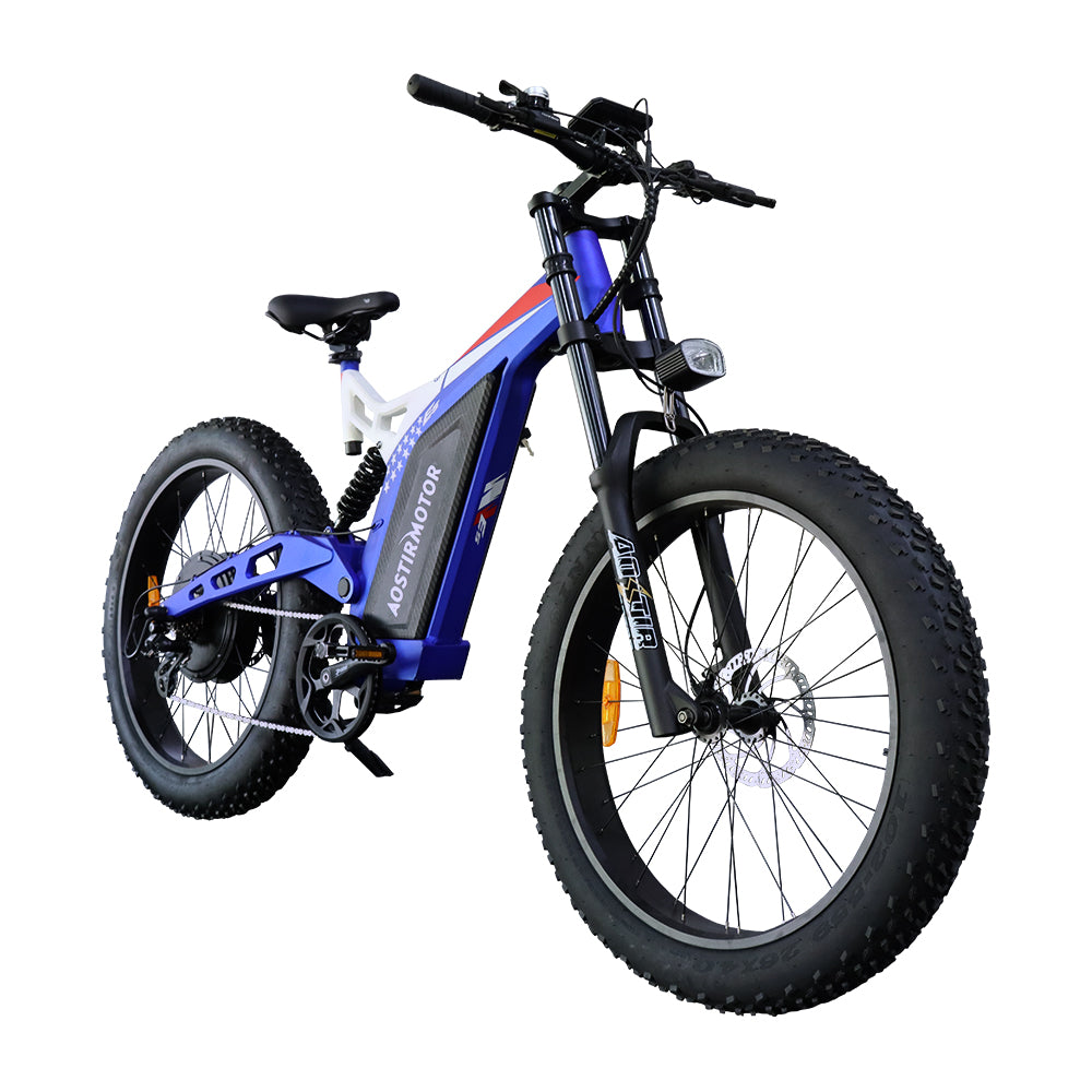 Fithood AOSTIRMOTOR 26", 1500W Electric Bike, Fat Tire, 48V 20AH Removable Lithium Battery for Adults