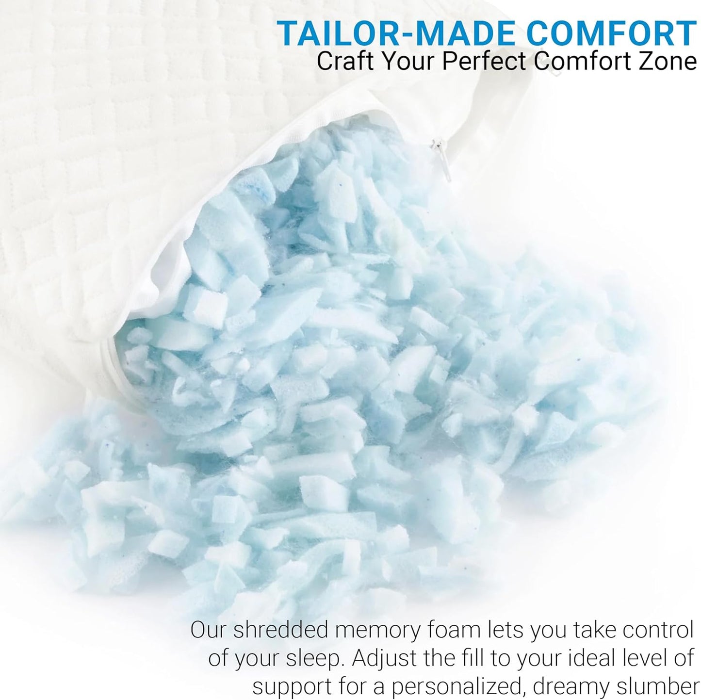 Premium Shredded Memory Foam Bean Bag Filler, Pillow Cushion Filling, Dog Bed, Craft, Pouf Refill, Poly Fill/Poly Fil Stuffing- Soft, Made in USA, Multi Color - 10 lbs