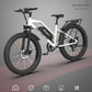 Aostirmotor Electric Mountain Bike, 750W Motor, 48V 13AH Removable Lithium Battery Ebike with Rack, 26" 4.0 inch Fat tire Bike, Electric Bicycle for Adults (White