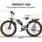 Aostirmotor Electric Mountain Bike, 750W Motor, 48V 13AH Removable Lithium Battery Ebike with Rack, 26" 4.0 inch Fat tire Bike, Electric Bicycle for Adults (White