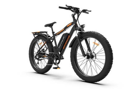 Aostirmotor Electric Mountain Bike, 750W Motor 48V 13AH Removable Lithium Battery Ebike with Rack, 26" 4.0 inch Fat tire Bike, Electric Bicycle for Adults
